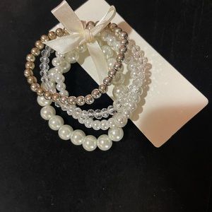 4pc set fashion pearl bracelets
